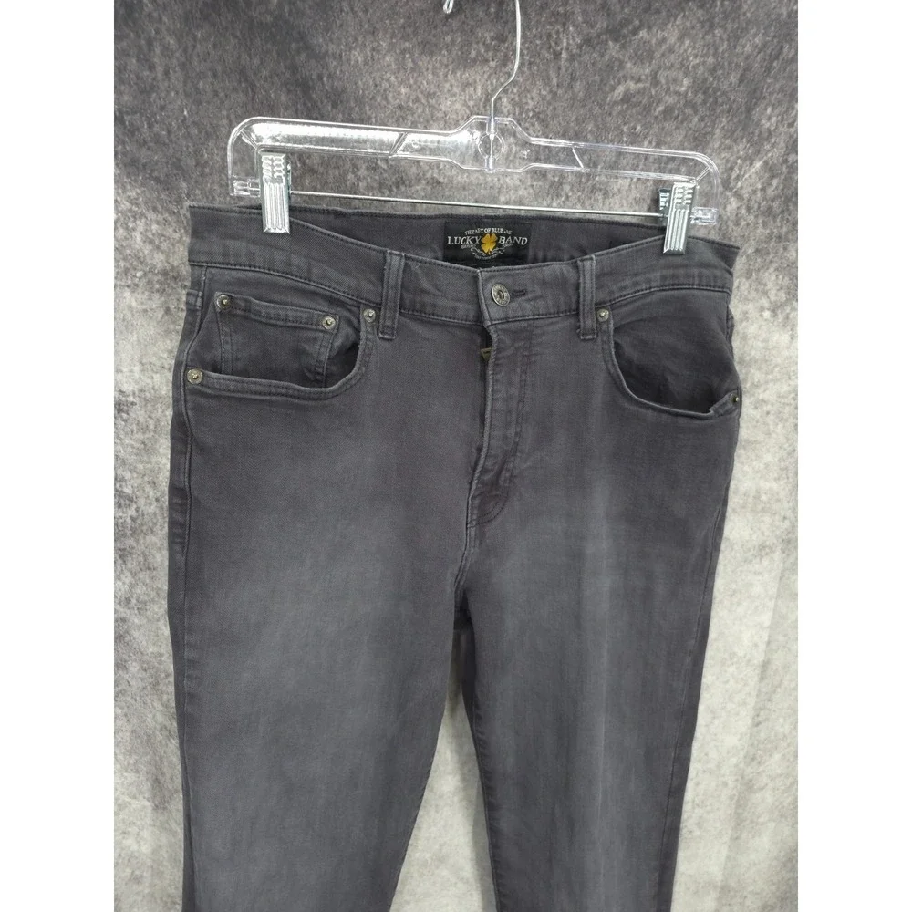 Lucky Brand Jeans Mens 32 X 32 Charcoal Gray‎ 410 Athletic Fit Stretch Waist - Picture 3 of 16